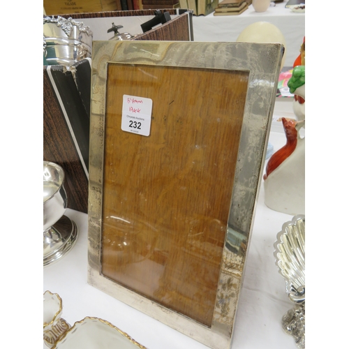 232 - A silver photograph frame Birmingham 1944 - 10 x 8 ins approx