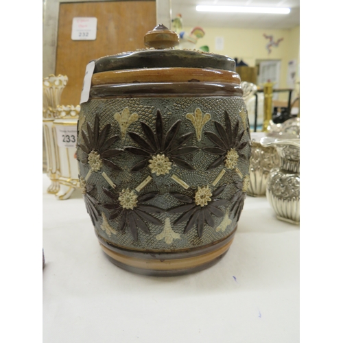 234 - Doulton Lambeth stoneware tobacco jar