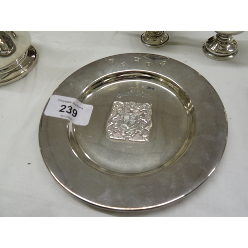 239 - Queens Silver Jubilee silver salver London 1977 - 4.6 ozt