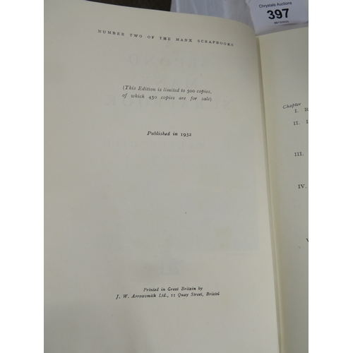 397 - A second Manx scrap book by W Walter Gill with dust cover