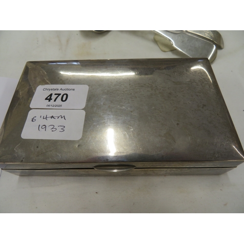 470 - Silver box, Birmingham 1933