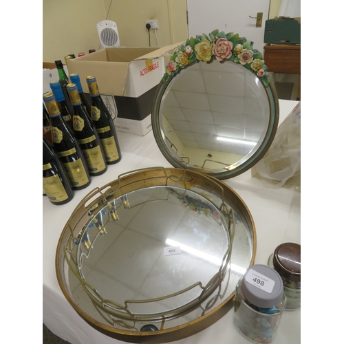 499 - Two mirrors and a mirrored tray