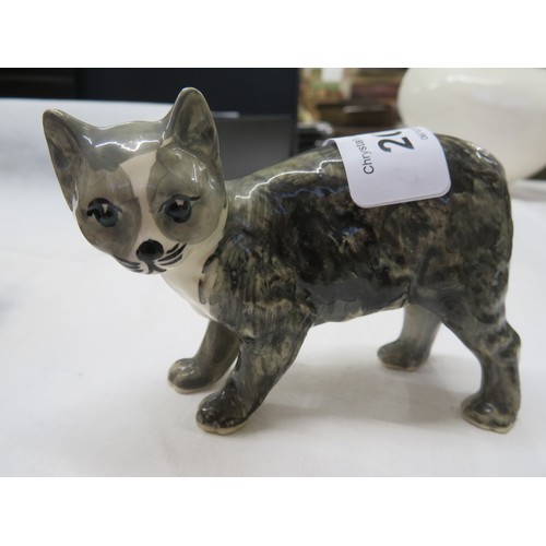 209 - A Rushton pottery grey Manx cat