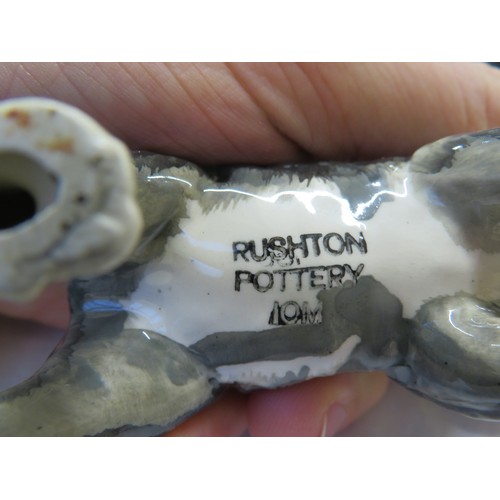 209 - A Rushton pottery grey Manx cat