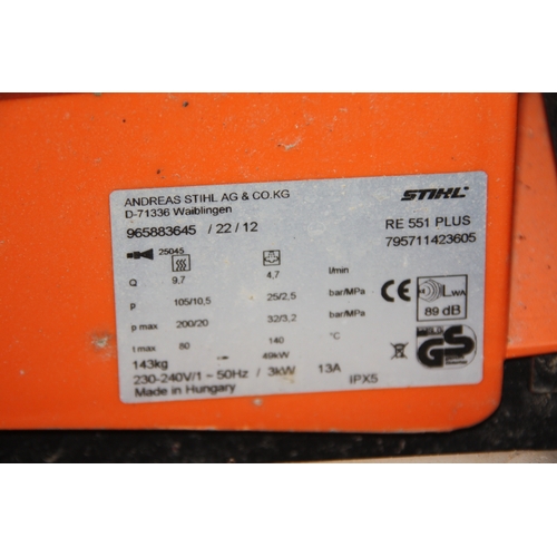 134 - Stihl RE 551 Plus pressure washer