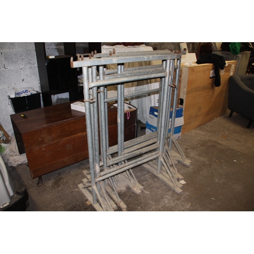 136 - Eight heavy duty tall trestles
