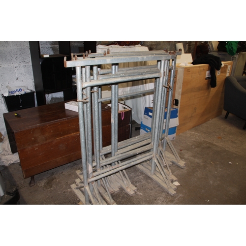 136 - Eight heavy duty tall trestles