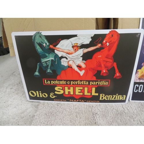 97 - Three metal advertising signs - Shell & Cottin & Desgouttes - each sign 40 X 60cms

Viewing Downstai... 