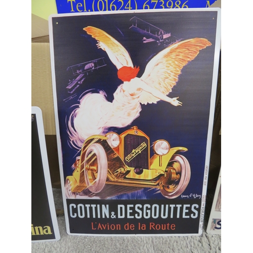 97 - Three metal advertising signs - Shell & Cottin & Desgouttes - each sign 40 X 60cms

Viewing Downstai... 