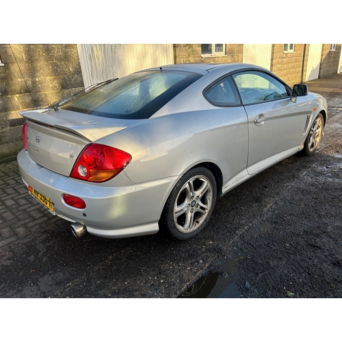 138 - PMN996R
Silver Hyundai Coupe V6 2656cc
First Registered 01.09.2004
Approx 79,000 miles
Auto Petrol