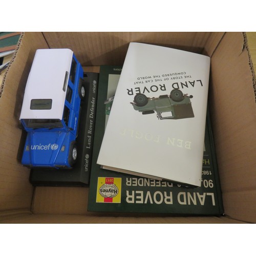 142 - Land Rover Defender Manual, Unicef Land Rover model, plus Story of Land Rover book by Ben Fogle

Vie... 