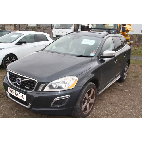 208 - RMN643A
Grey Volvo XC60 R-Design AWD 2400cc
First Registered 16.03.2012
Approx 108,000 miles
Diesel ... 