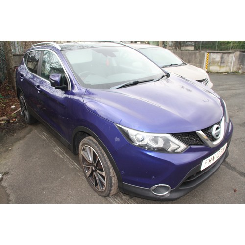 204 - Nissan Qashqai Tekna DCI
CIRCA 2014
NO KEY, NO REGISTRATION DOCUMENT
VEHICLE HAS BEEN SEIZED OFF ROA... 