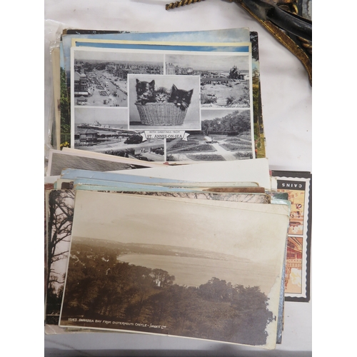 241 - Pile of old postcards