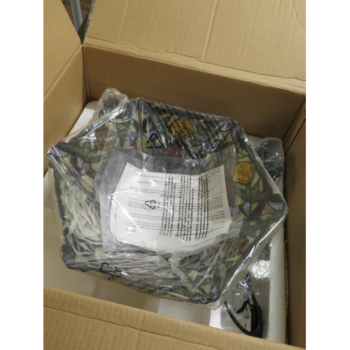 278 - Tiffany style table lamp in original box
