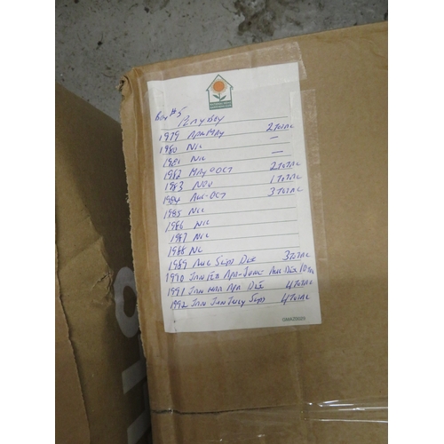 289 - Four boxes of Playboy magazines 70's, 80's 90's