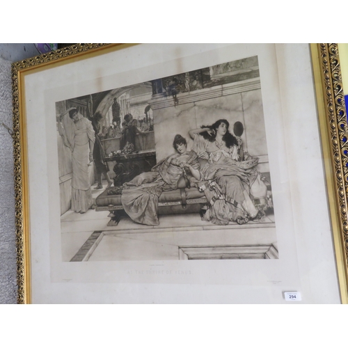 294 - Large engraving entitled 