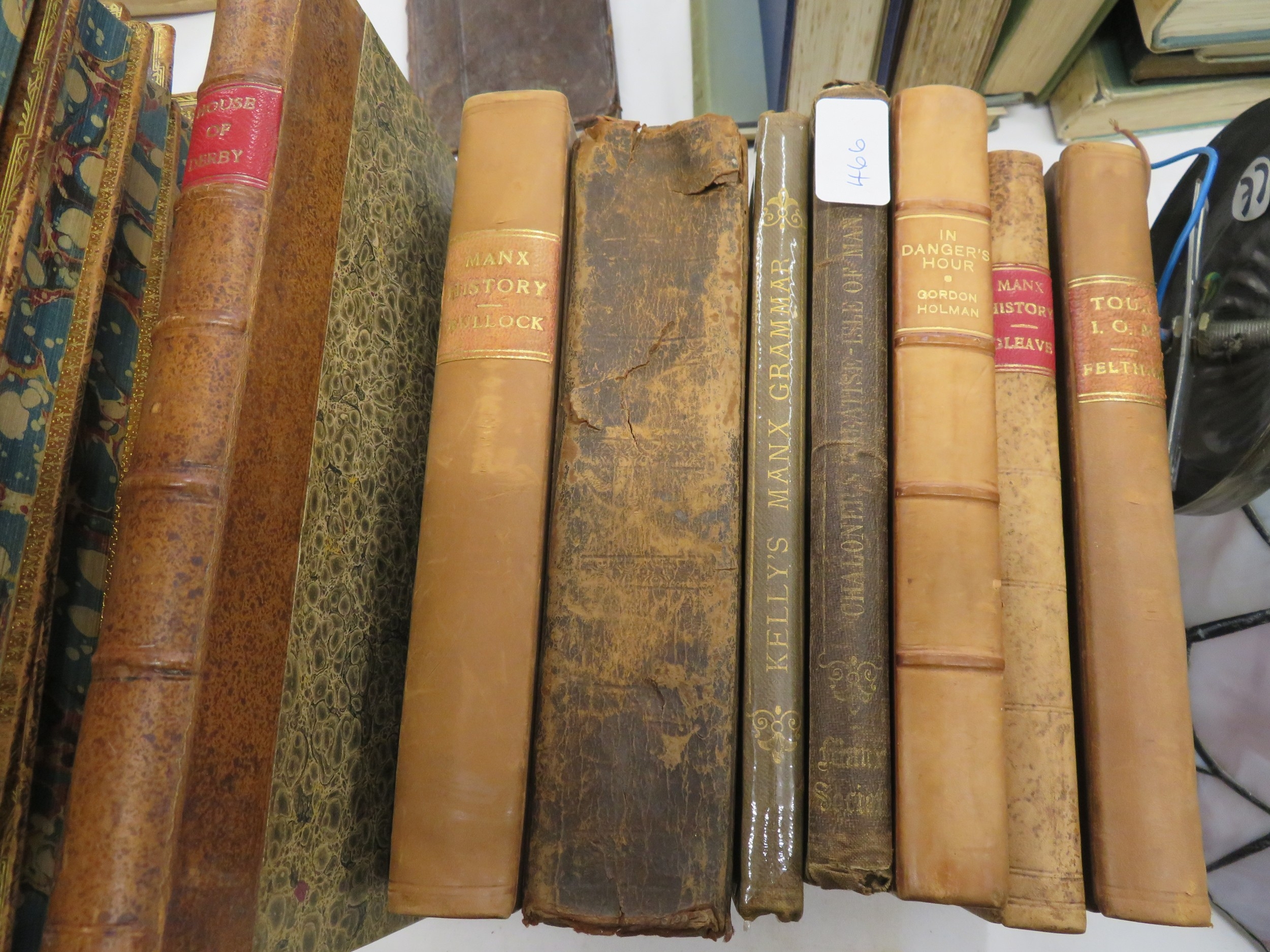 A collection of old Manx Books - House of Derby, Manx History Bullock ...