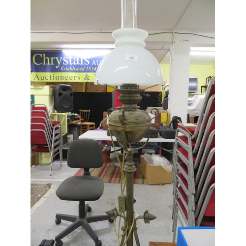 182 - Floor standing oil lamp converted to electric