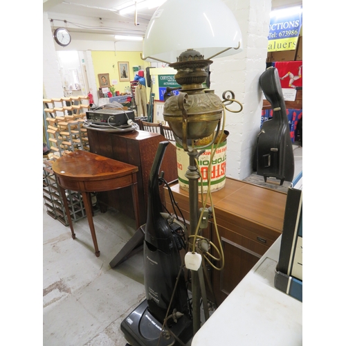 182 - Floor standing oil lamp converted to electric