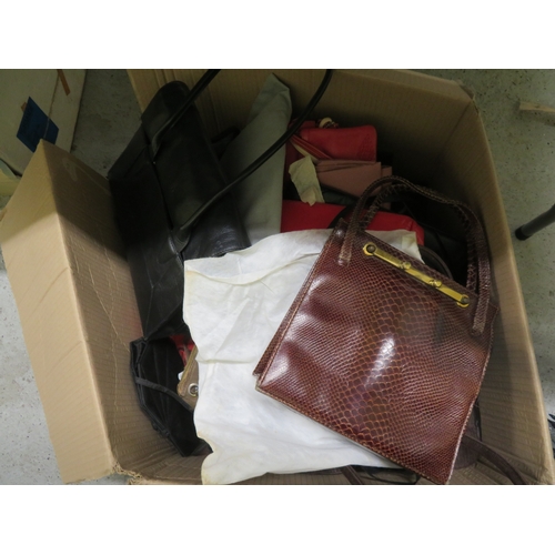 187 - Box of handbags
