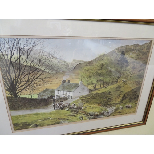 201 - David Byrne, Manx Landscape, oil on artboard, signed, 10x12ins, together with a print of Shepherd an... 