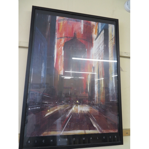 203 - Two Richard Walker posters - 'Civilisation' and 'Power of the City', framed, 40x30ins