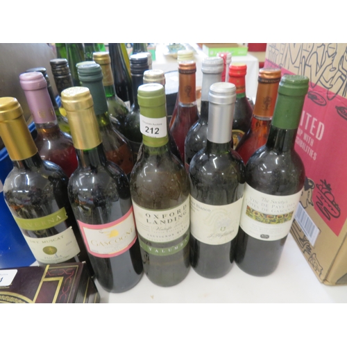 212 - Twenty bottles of mostly New World white and rose wines