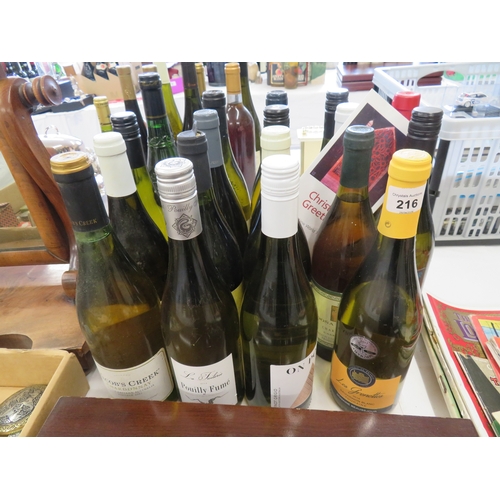 216 - Eighteen bottles of mostly French white wines
