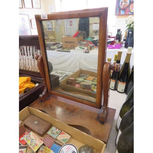 218 - Mahogany dressing table mirror