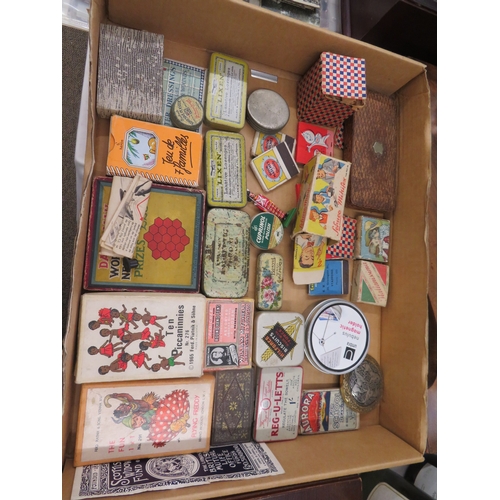 219 - Interesting collection of advertising tins, games, Schuco clockwork mouse etc