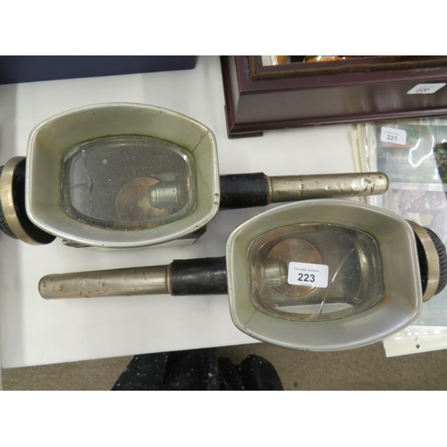 223 - Pair of coaching lamps