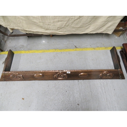 238 - Art Nouveau beaten copper fire kerb