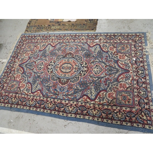 239 - Two wool carpets plus two interesting wall carpets