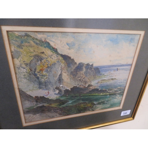 330 - W. F. Robson, Port Jack, watercolour, signed, titled Douglas July 4th 1890.