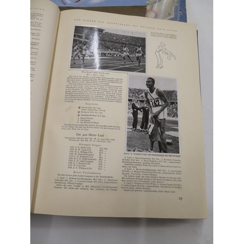 333 - Two interesting 1936 Olympic albums, complete with stickers, plus other ephemera
