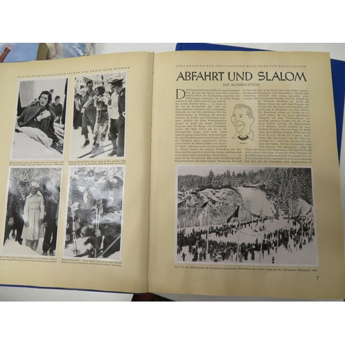 333 - Two interesting 1936 Olympic albums, complete with stickers, plus other ephemera