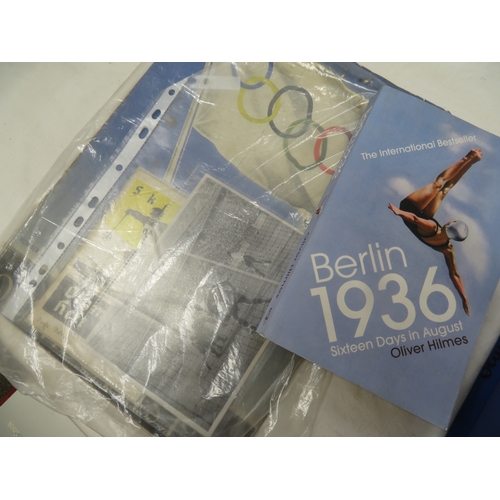 333 - Two interesting 1936 Olympic albums, complete with stickers, plus other ephemera