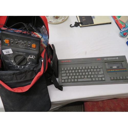 334 - Sinclair ZX Spectrum + 2 computer, plus accessories