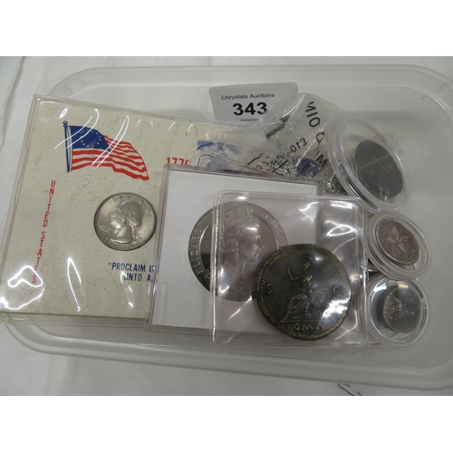 343 - Collection of Greek and other coins