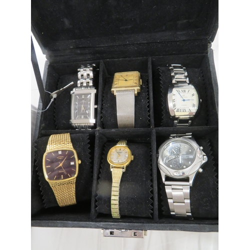 344 - Six wristwatches in a box