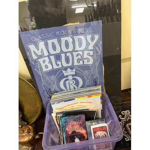 311 - Moody Blues signed poster, LPs, magazines etc
