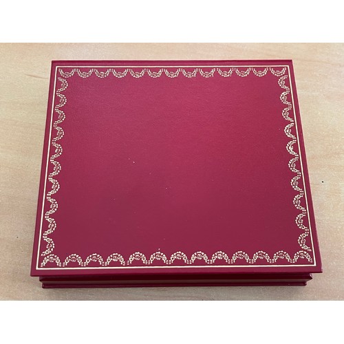 347 - Cartier ladies stainless steel tank wristwatch with cabochon sapphire to crown, number 607963UF, com... 