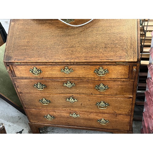 348 - Georgian oak fall front bureau&nbsp;