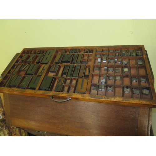 360 - Typesetters tray with letters