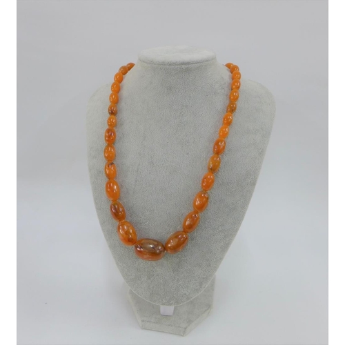 2 - Strand of faux amber beads