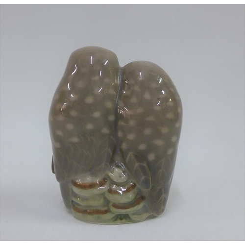 77 - Royal Copenhagen figure  group of two owls, with printed backstamp and numbered 1221, 8cm high