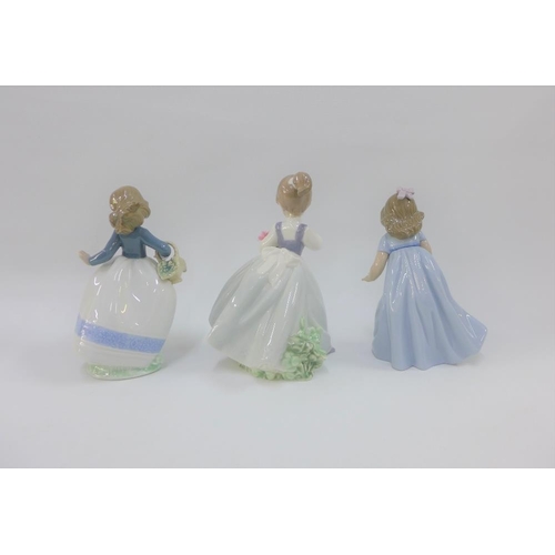 84 - Three Nao porcelain girl figures, tallest 18cm