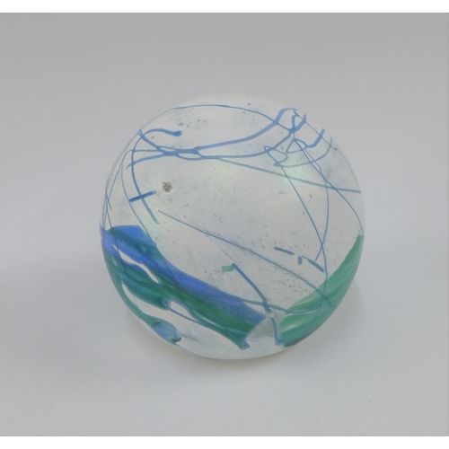 92 - Phoenician glass paperweight, signed, 10cm high