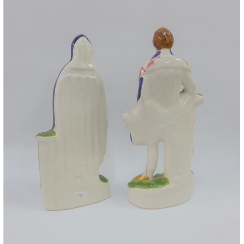 99 - Griselda Hill Pottery Ltd Ed Robert Burns and Highland Mary flatback figures, signed and numbered 4 ... 